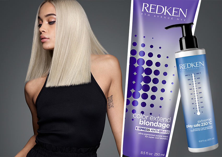 Экспресс-маска для блондинок и укладочное средство-термозащита, Redken