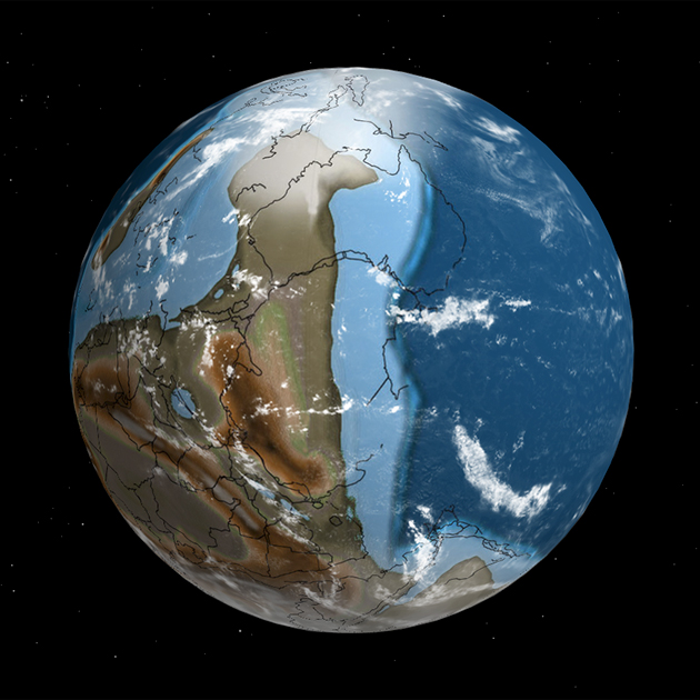Интерактивный глобус покажет, как менялась Земля на протяжении 750 млн лет