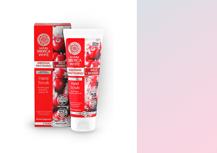 Отбеливающий скраб-эксфолиант Siberian whitening & Wild berries Natura Siberica