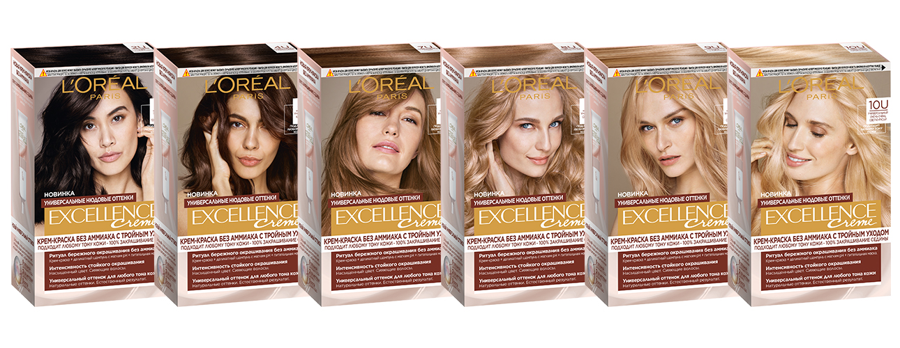 L’Oreal Paris представляет Excellence Creme Nudes — инновации в домашнем окрашивании