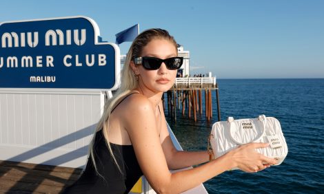 Оливия Калпо, Бри Ларсон и&nbsp;Джиджи Хадид на&nbsp;вечеринке Miu Miu Summer Club Malibu в&nbsp;Калифорнии