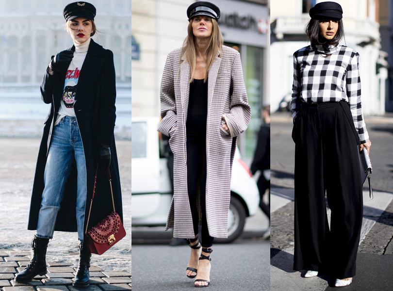 Береты, кепи, фуражки — самые актуальные головные уборы street style Недели моды