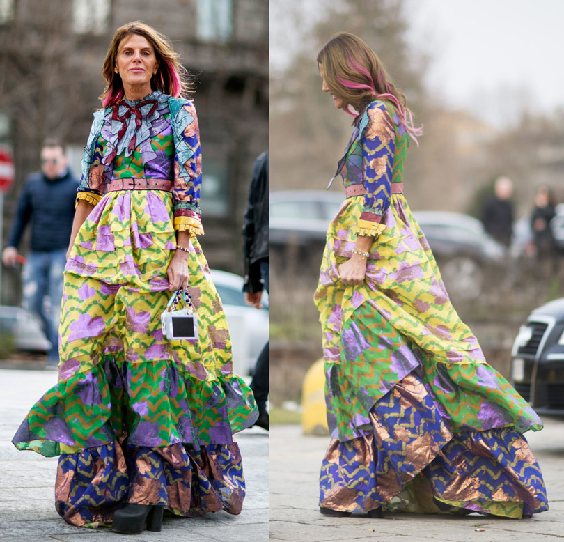 Лучшие образы street style на Неделе моды в Милане: Анна Делло Руссо