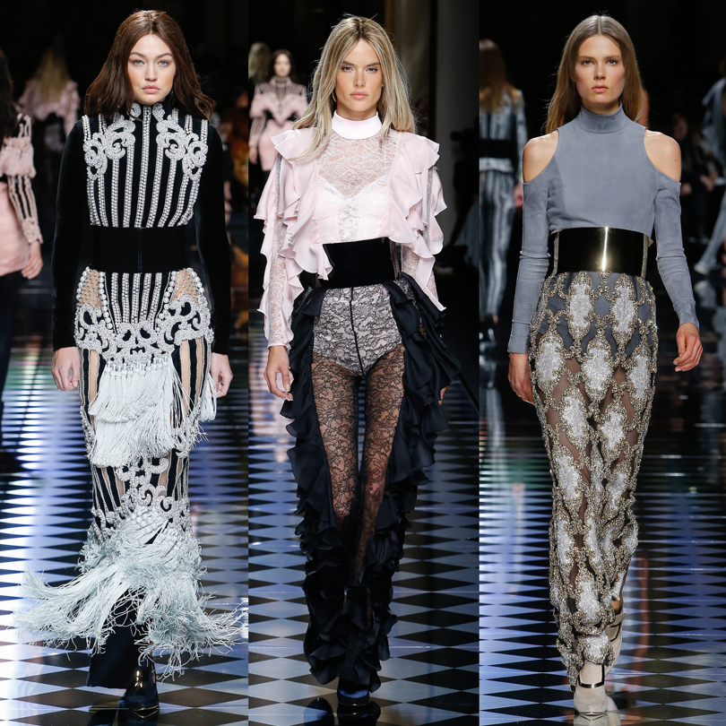 Показ Balmain на Неделе моды в Париже, 2016