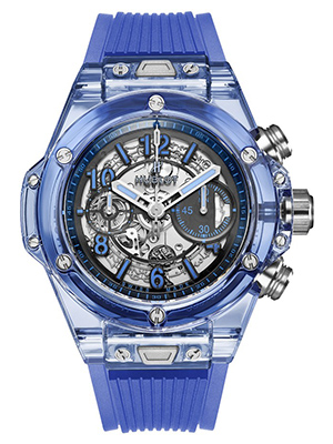 10 часов с выставки Baselworld 2017, на которые нужно обратить внимание. Hublot Big Bang Unico Blue Sapphire