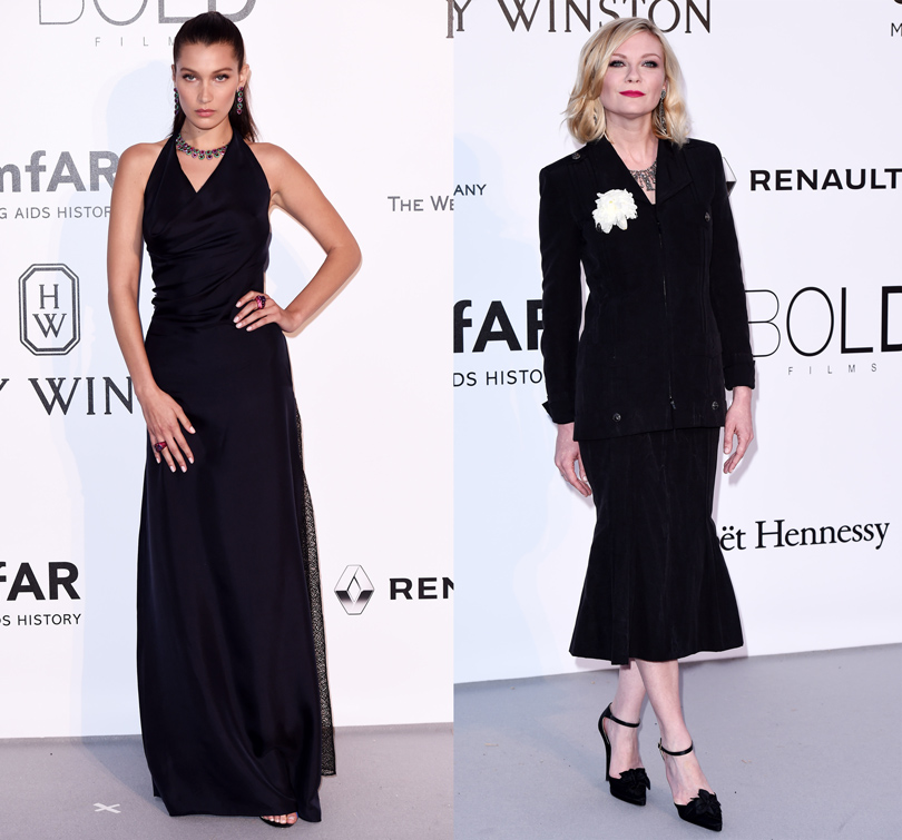 Star Look: лучшие образы гостей благотворительного вечера amfAR в Каннах. Белла Хадид в Christian Dior, Кирстен Данст в Chanel