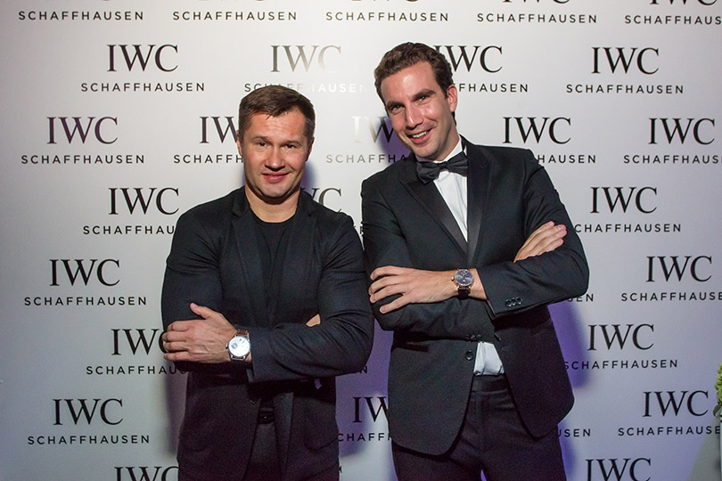 Презентация новой женской коллекции часов IWC Schaffhausen Da Vinci в рамках Mercedes-Benz Fashion Week Russia. Алексей Немов и Томас Перини