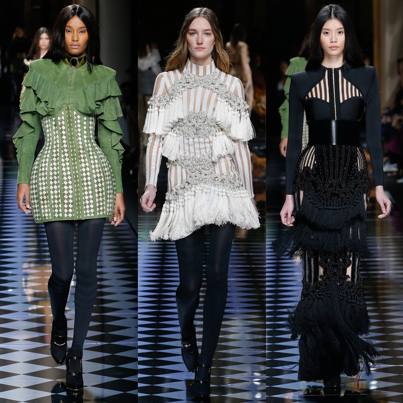 Показ Balmain на Неделе моды в Париже, 2016