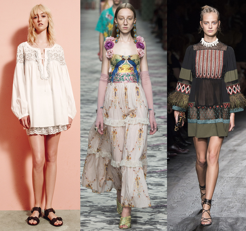 See by Chloé (весна-лето 2016), Gucci (весна-лето 2016), Valentino (весна-лето 2016)