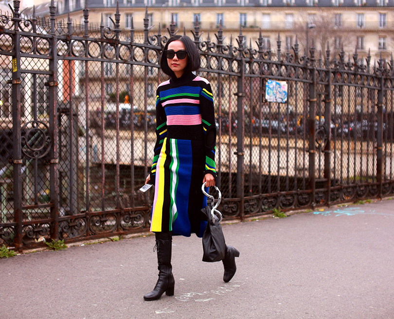 Уличный стиль на Paris Fashion Week, 2016. Дизайнер Йойо Као