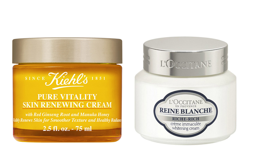 Крема Pure Vitality Skin Renewing Cream марки Kiehl’s и L’Occitane «Белая королева» на основе экстракта таволги