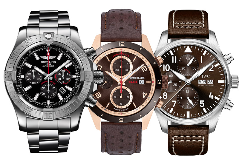 Breitling Super Avenger 01, Montblanc TimeWalker, IWC Big Pilot’s Watch Double Chronograph