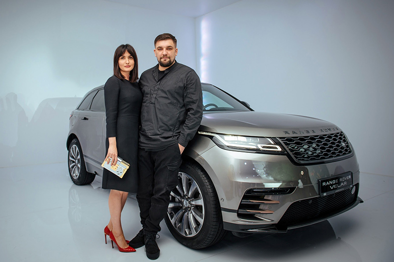 Российская премьера Range Rover Velar в Музее Москвы: Елена Вакуленко и Василий Вакуленко (Баста)