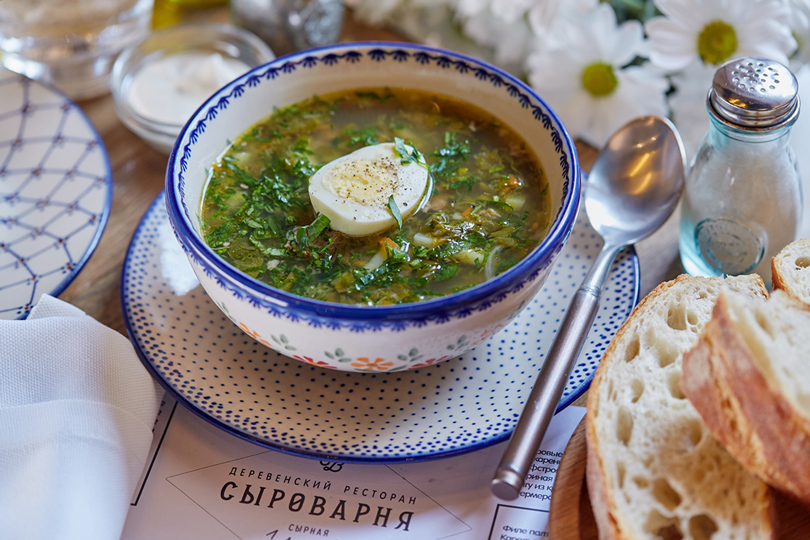 «Сыроварня». Щи зеленые с щавелем