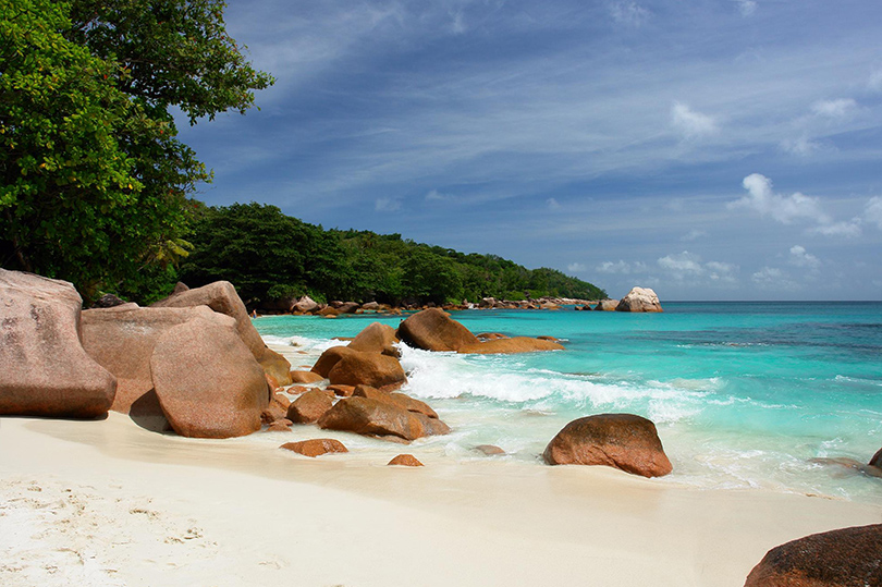 Пляж Anse Lazio, расположенного на Сейшельских островах