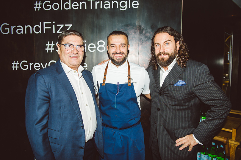 Юбилейный ужин Golden Triangle в ресторане Selfie. Нино Грациано, Владимир Мухин, Мирко Дзаго