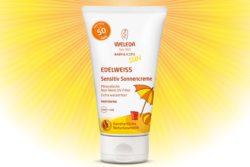 Натуральный солнцезащитный крем для младенцев и детей SPF 50, Weleda