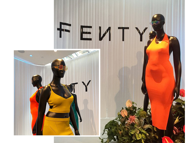 Манекены в бутике Fenty