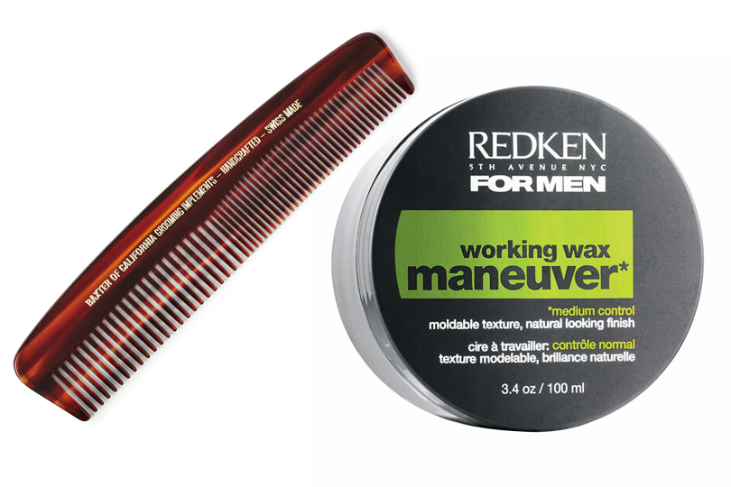 Гребень Baxter of California и воск для укладки Redken Working Wax Maneuver