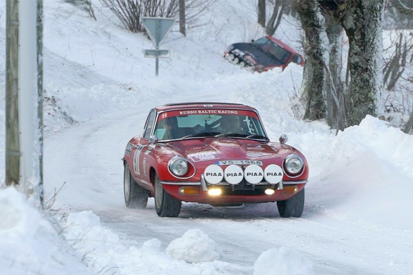 Jaguar E-Type 1968 года на ралли Монте-Карло