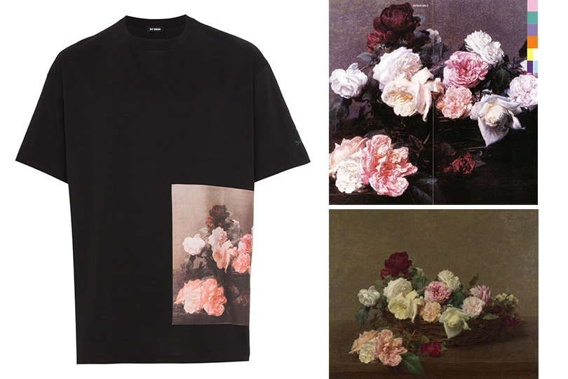 Raf Simons, весна-лето — 2018
Питер Сэвилл. Обложка альбома Power, Corruption & Lies, New Order (1983)
Анри Фантен-Латур. Корзина роз (1890)