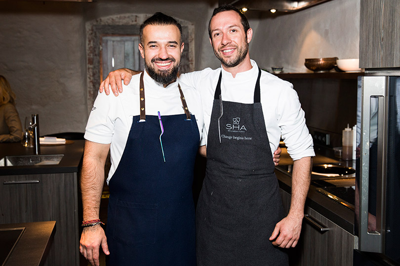 Торжественный ужин SHA в Chef’s Table by Grand Cuisine в честь десятилетия бренда. Владимир Мухин и Хавьер Диаз Эстерри