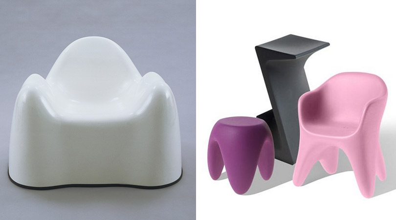 Molar Chair. Уэнделл Касл. Bite Me Chair, Карим Рашид.