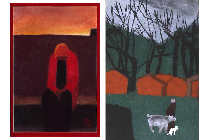 Петр Дик. Одинокая фигура. 2000; 
Виктор Дынников. Выгуливаемся 2000
