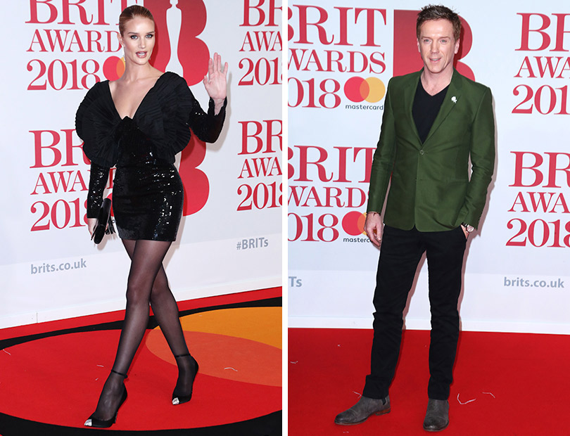 Рита Ора и другие гости премии Brit Awards 2018. Рози Хантингтон-Уайтли. Дэмиэн Льюис